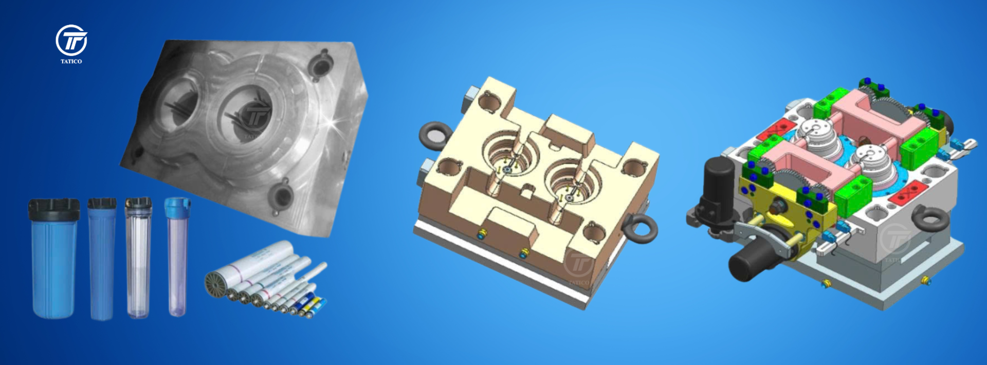 Khuôn mẫu do Tatico Việt Nam chế tạo, phục vụ sản xuất lõi lọc nước, linh kiện lọc nước