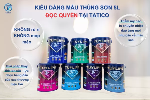 Mẫu thiết kế vỏ th&ugrave;ng sơn độc quyền của Tatico