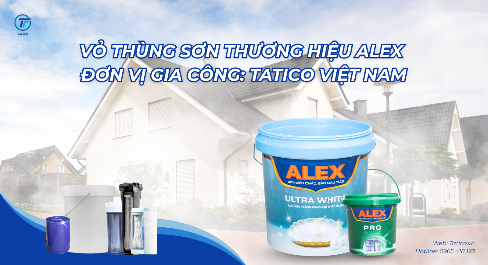 Thiết kế vỏ th&ugrave;ng sơn nhựa thương hiệu Alex. Đơn vị gia c&ocirc;ng l&agrave; Tatico Việt Nam